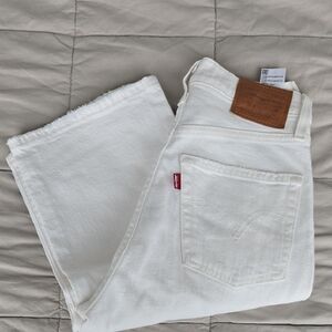 Levi's White Straight Leg Jeans